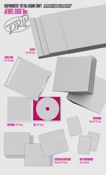 Kniha: Babymonster:  Vol.1 : Drip (Jewel) (Sleeve + Jewel Case / Cd + 56P Photobook + Postcard 1Ea + Lentic - Babymonster
