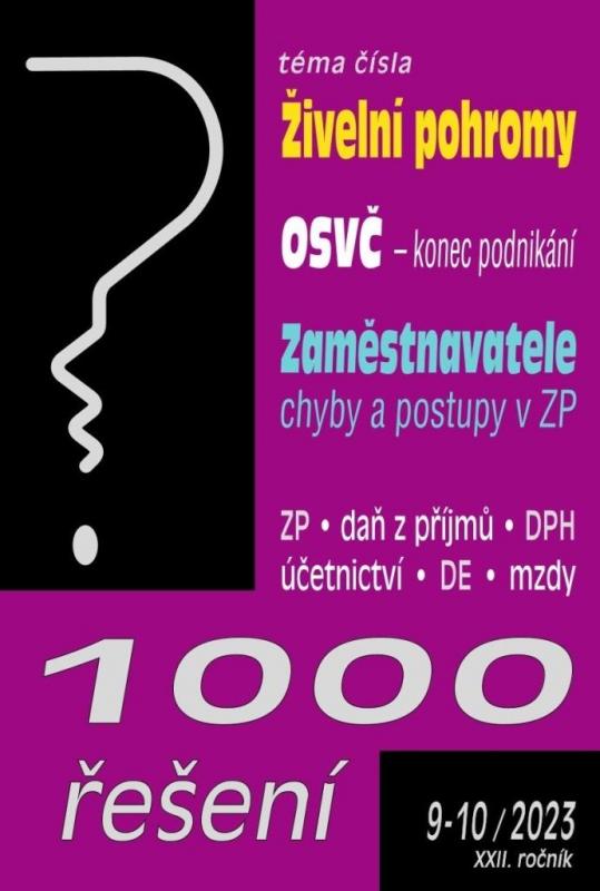 Kniha: 1000 řešení 9-10/2023 Živelní pohromy a podnikáníautor neuvedený