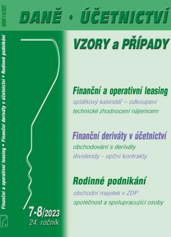 Kniha: DÚVaP 7-8/2023 Rodinné podnikání, Leasing, Derivátyautor neuvedený