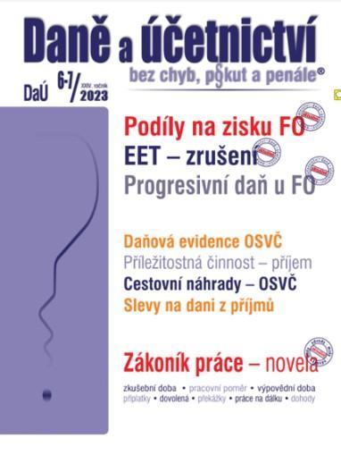 Kniha: DaÚ 6-7/2023 EET zrušení od 1. 1. 2023autor neuvedený