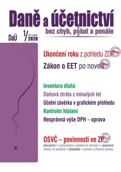 Kniha: Daně a účetnictví 1/2020 Ukončení roku -autor neuvedený