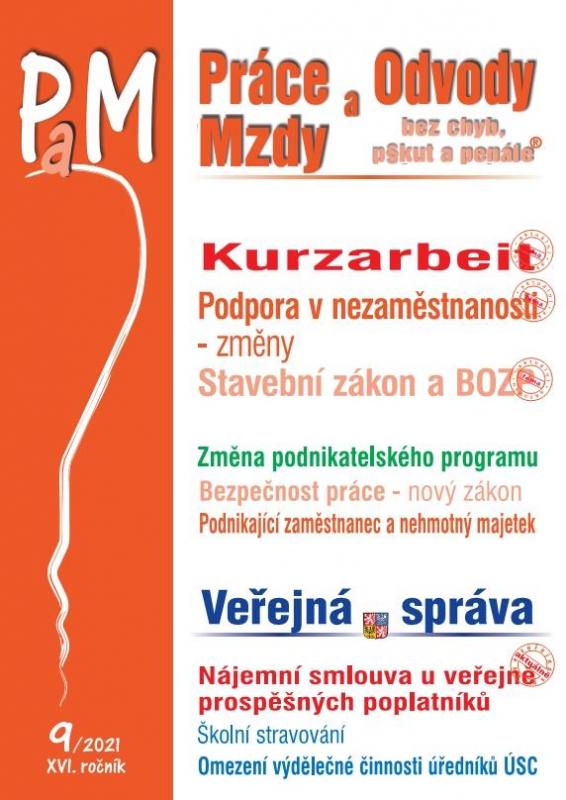 Kniha: PaM 9/2021 Kurzarbeit - nová právní úpra - Jouza  JUDr. Ladislav