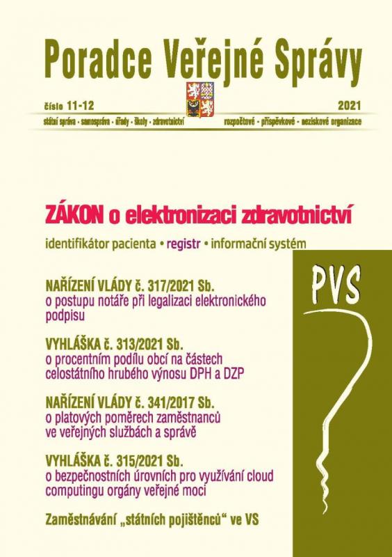 Kniha: PVS č. 11-12/2021 - ZÁKON č. 325/2021 Sbautor neuvedený