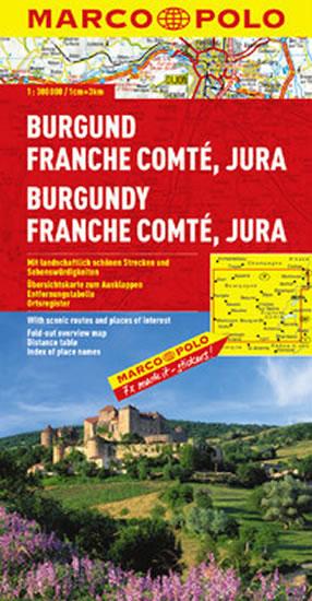 Kniha: Burgund, Franche Comté, Jura / mapa 1: 300 MDautor neuvedený