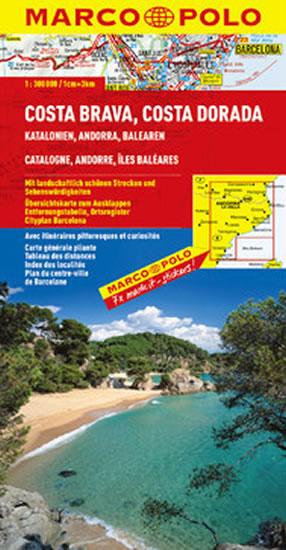 Kniha: ŠPANĚLSKO COSTA BRAVA, COSTA DORADA 1:300 000autor neuvedený