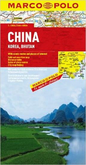 Kniha: Čína,Korea,Bhutan/mapa1:4M MDautor neuvedený