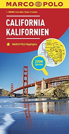 Kniha: Kalifornie/mapa 1:800T MD(ZoomSystem)autor neuvedený