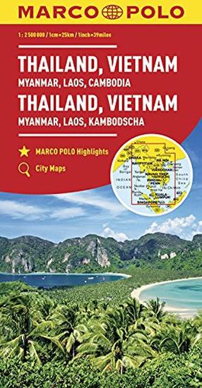 Kniha: Thajsko,Vietnam,Laos,Kambodža/mapa 1:2M MD(ZoomSystem)autor neuvedený
