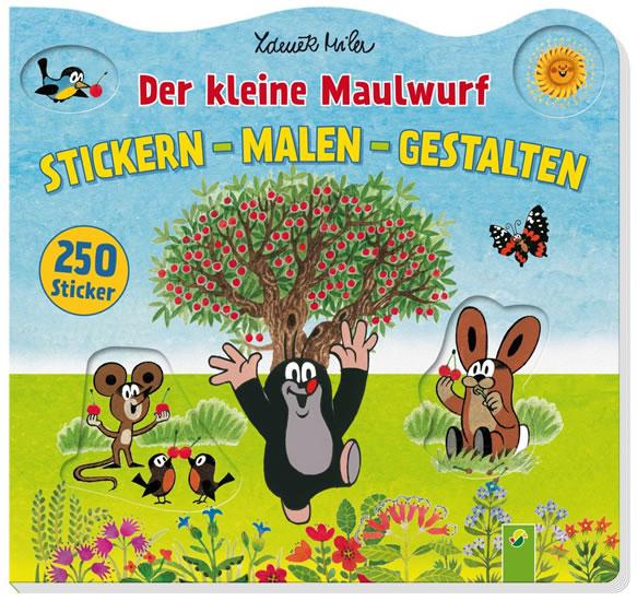 Kniha: Der kleine Maulwurf Malen: Stickern - Malen - Gestalten (Mit 250 Stickern) - Miler Zdeněk