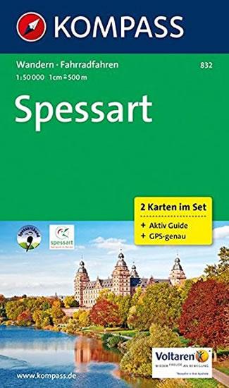 Kniha: Spessart 832 ,2mapy / 1:50T NKOMautor neuvedený