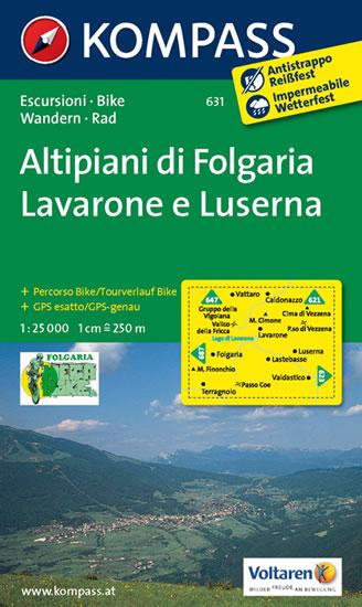 Kniha: Altipiani di folgaria,Lavarone 631 / 1:25T NKOMautor neuvedený
