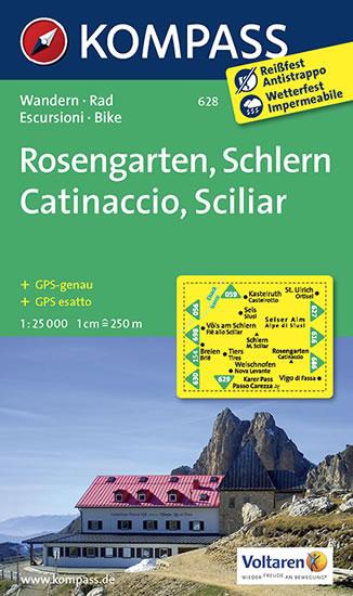 Kniha: Rosengarten-Schlern/Catinaccio  628  NKOM 1:25Tautor neuvedený