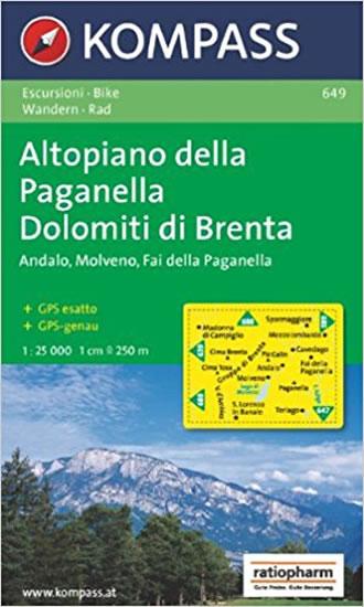 Kniha: Altopiano della Paganella 649 / 1:25T NKOMautor neuvedený