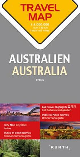 Kniha: Austrálie   1:4 M  TravelMap KUNTHautor neuvedený