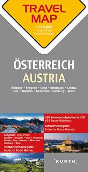 Kniha: Rakousko  1:300 T  TravelMap KUNTHautor neuvedený