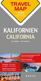 Kalifornie  1:800T  TravelMap KUNTH