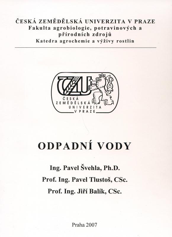 Kniha: Odpadní vody - Pavel Švehla a kol.