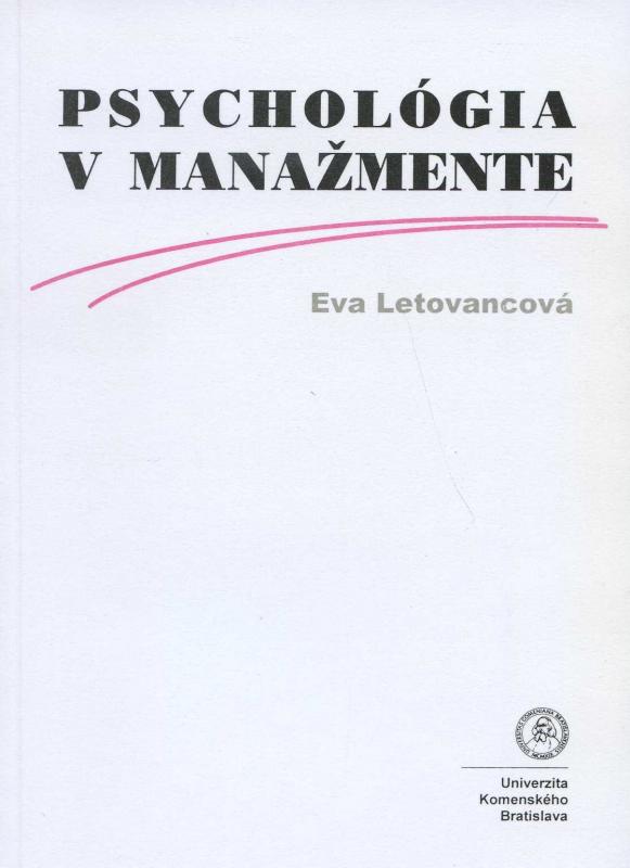Kniha: Psychológia v manažmente - Eva Letovancová
