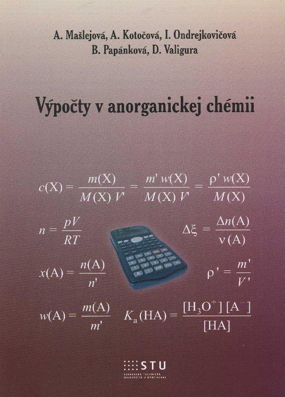 Kniha: Výpočty v anorganickej chémii - A. Mašlejová