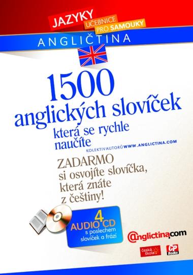 Kniha: 1500 anglických slovíček, která se rychle naučíte - verze se 4 audio CD - Anglictina.com