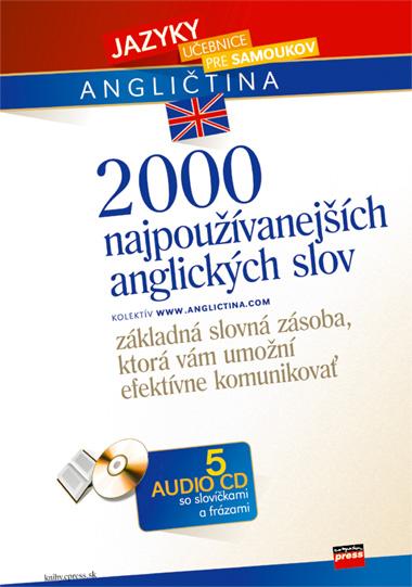 Kniha: 2000 najpoužívanejších anglických slov + 5 AUDIO CD - Anglictina.com