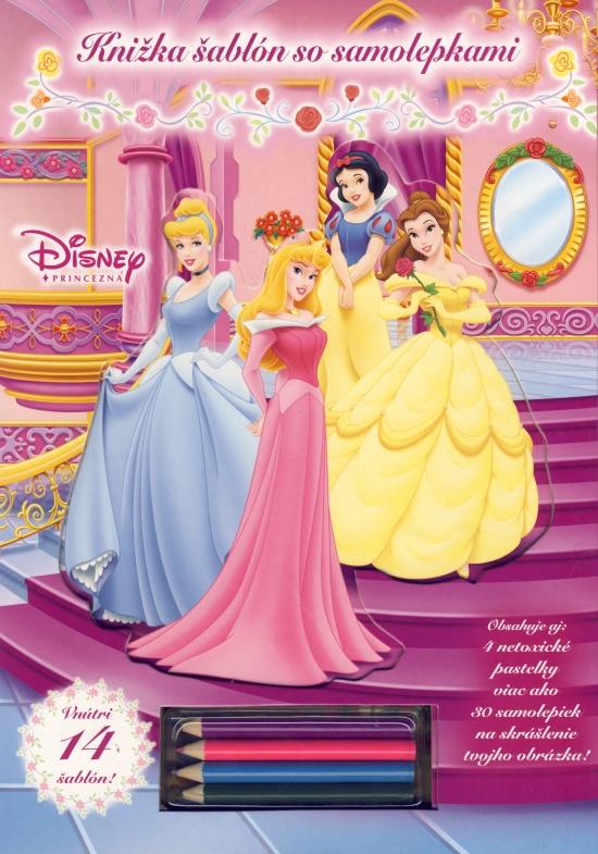 Kniha: Princezná - Knižka šablón so samolepkami - Disney