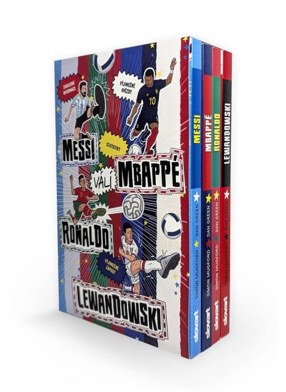 Kniha: Fotbalové superhvězdy BOX 1-4 (Messi, Ronaldo, Mbappé, Lewandowski)kolektív autorov