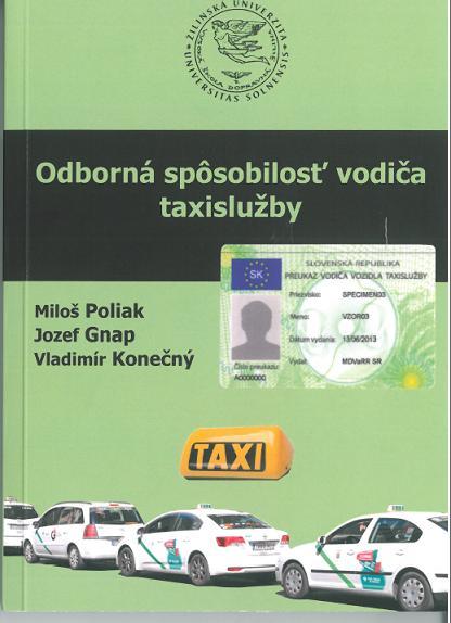 Kniha: Odborná spôsobilosť vodiča taxislužby - Jozef Gnap
