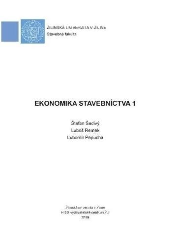 Kniha: Ekonomika stavebníctva 1 - Štefan Šedivý