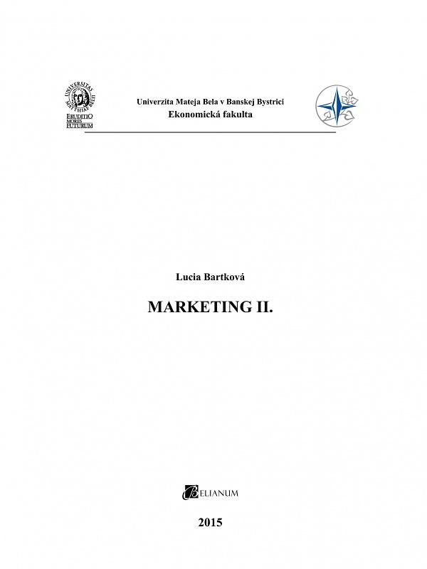 Kniha: Marketing II. - Lucia Bartková