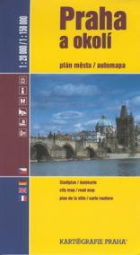 Praha a okolí plán města/automapa 1:20 000/1:150 000