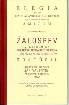 Kniha: Žalospev Elegia - Ján Valentini