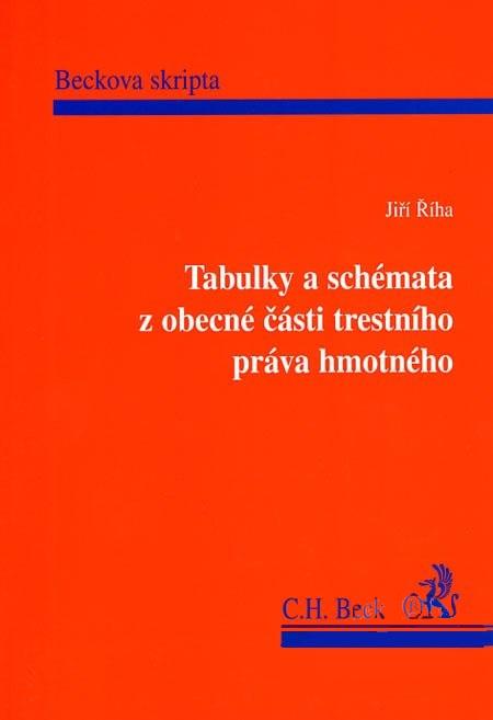 Kniha: Tabulky a schémata z obecné části trestního práva hmotného - Jiří Říha