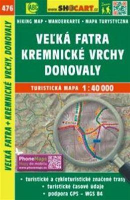 Kniha: Veľká Fatra, Kremnické vrchy, Donovaly 1:40 000autor neuvedený