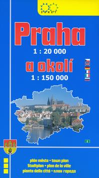 Kniha: Praha a okolí 1:20 000 / 1:150 000autor neuvedený