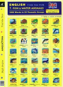 English - Find the Pair 07. (Fish - Water Animals)