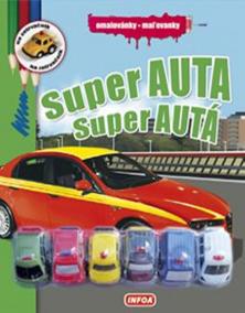 Omalovánky / Maľovanky - Super auta / Super autá + 6 hračiek