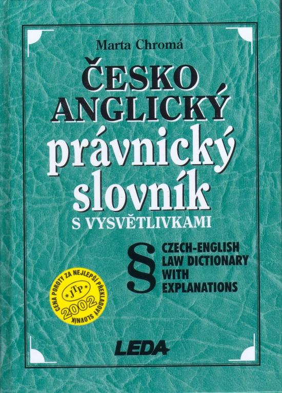 Kniha: Česko - anglický právnický slovník - Chromá Marta