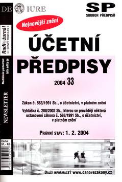 Kniha: Účetní předpisy Právní stav k 1.2.2004autor neuvedený