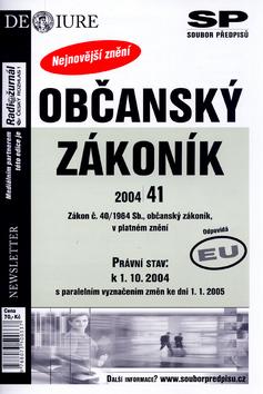 Kniha: Občanský zákoník právní stav k 1.10.2004autor neuvedený