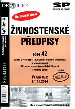 Kniha: Živnostenské předpisy v platném znění k 1.11.2004autor neuvedený