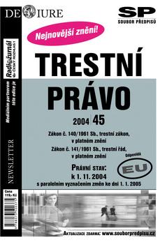 Kniha: Trestní právo s paralelním vyznačením změn ke dni 1.1.2005autor neuvedený