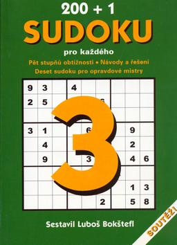 Kniha: 200+1 sudoku pro každého 3 - Luboš Bokštefl