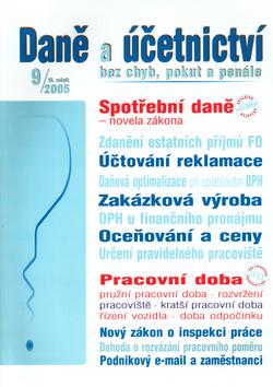 Kniha: Daně a účetnictví bez chyb, pokut a penále 9/2005autor neuvedený