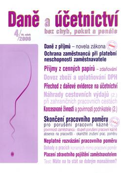 Kniha: Daně a účetnictví bez chyb, pokut a penále 4/2006autor neuvedený