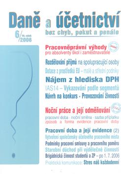 Kniha: Daně a účetnictví bez chyb, pokut a penále 6/2006autor neuvedený