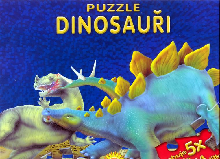 Kniha: Dinosauři - puzzle (modrá)autor neuvedený