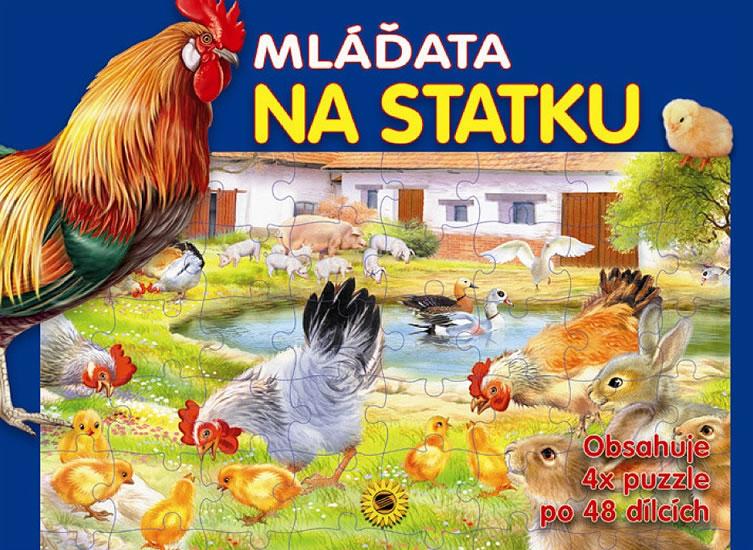 Kniha: Mláďata na statku - 4 x puzzle s 48 dílkyautor neuvedený