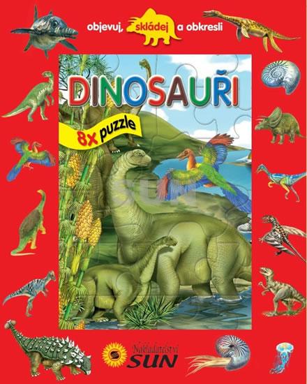 Kniha: Dinosauři - 8 puzzle - Objevuj, skládej a obkresliautor neuvedený