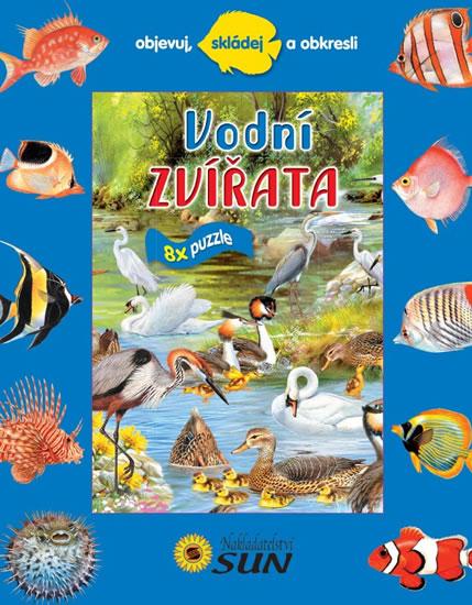 Kniha: Vodní zvířata - 8 puzzle - Objevuj, skládej a obkresliautor neuvedený